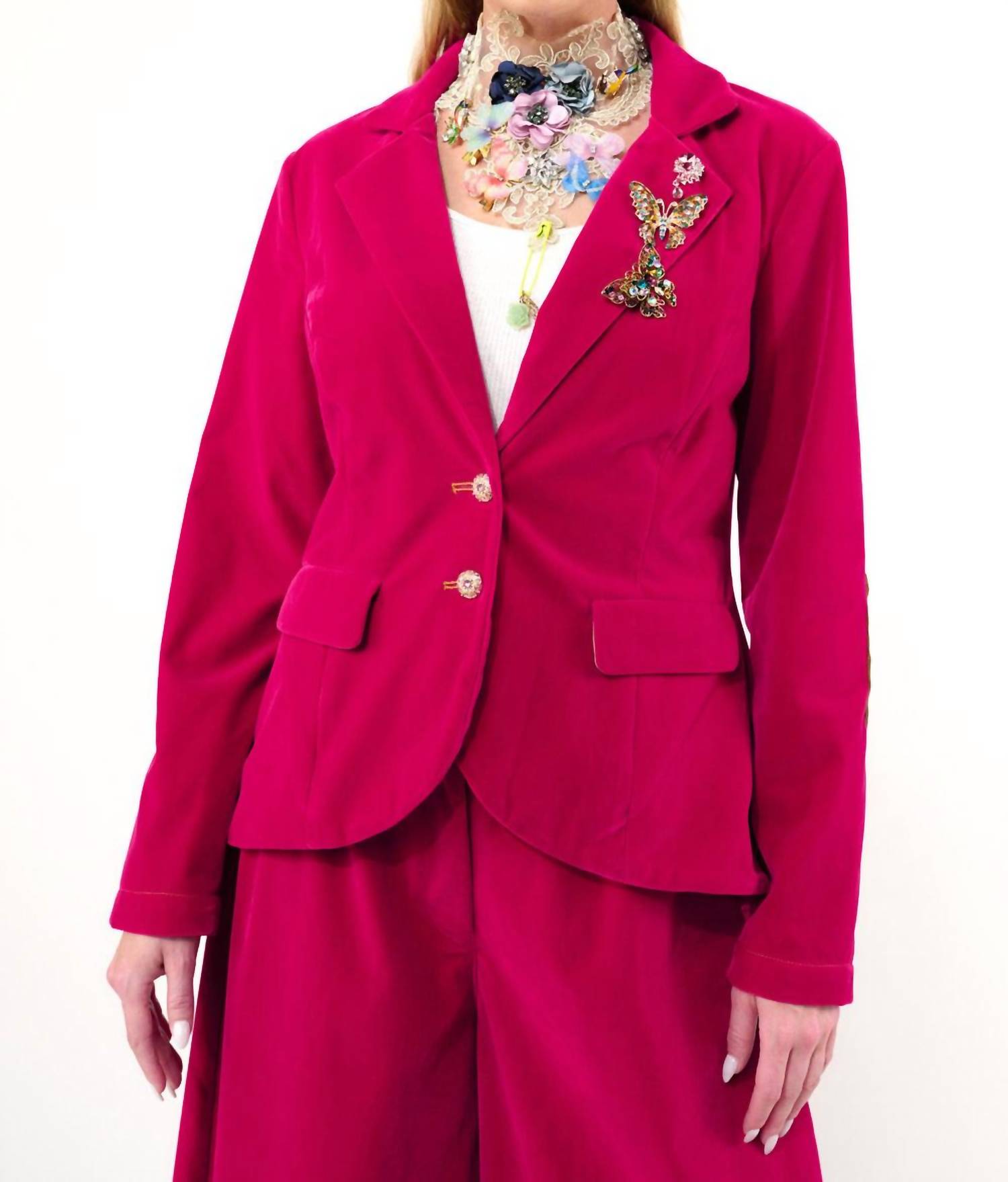 

Jovie розовый блейзер в цвете фуксия Aratta