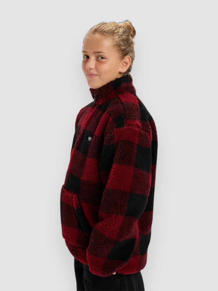 Свитер Quiksilver Mercury Woodlands Sherpa Kids Half-Zip Fleece Pullover, woodlands biking red