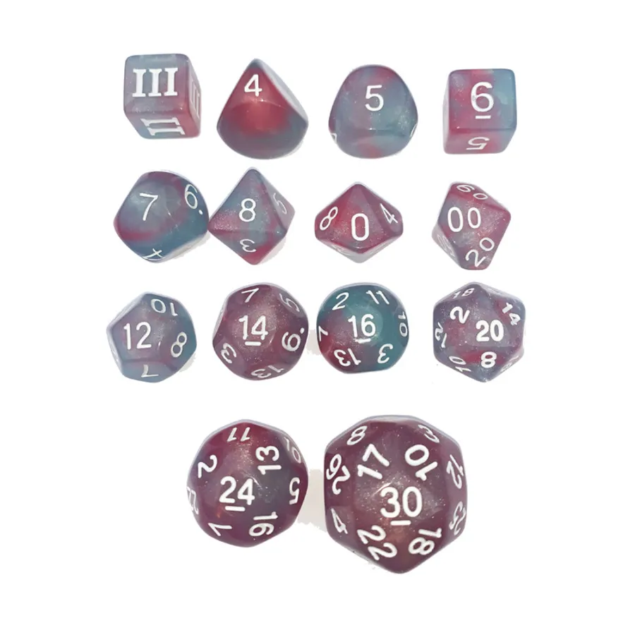 

Набор кубиков Poly Unleashed Arcana — Полиморф с белым (14), DCC & Specialty Dice Packs