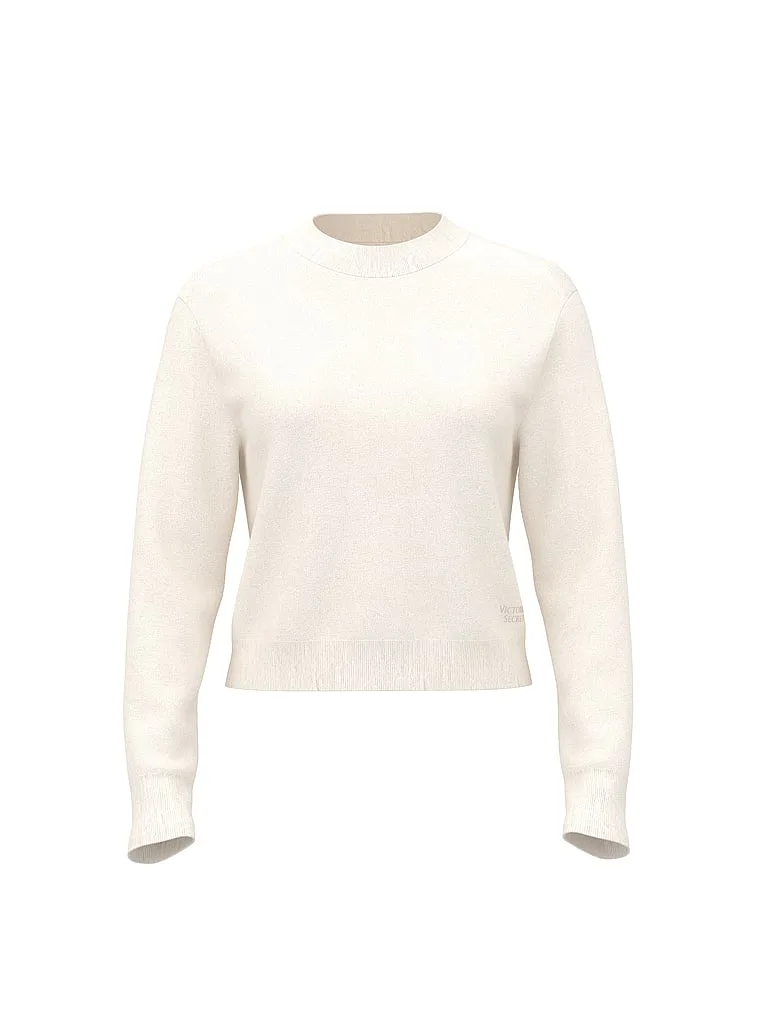 Роскошный вязаный свитер с круглым вырезом Victoria'S Secret, Soft Ivory — фото 3