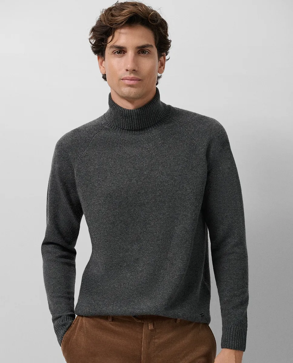 

Мужской свитер с воротником-гольф Roberto Verino, темно-серый