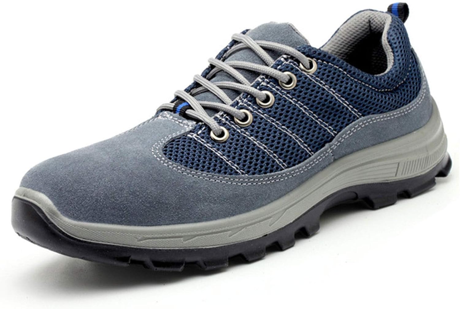 Ботинки с стальным носком для мужчин, противопроколочные, женские, безопасная рабочая обувь, легкие, дышащие (Цвет: синий, Размер: 8 US) Hisxus