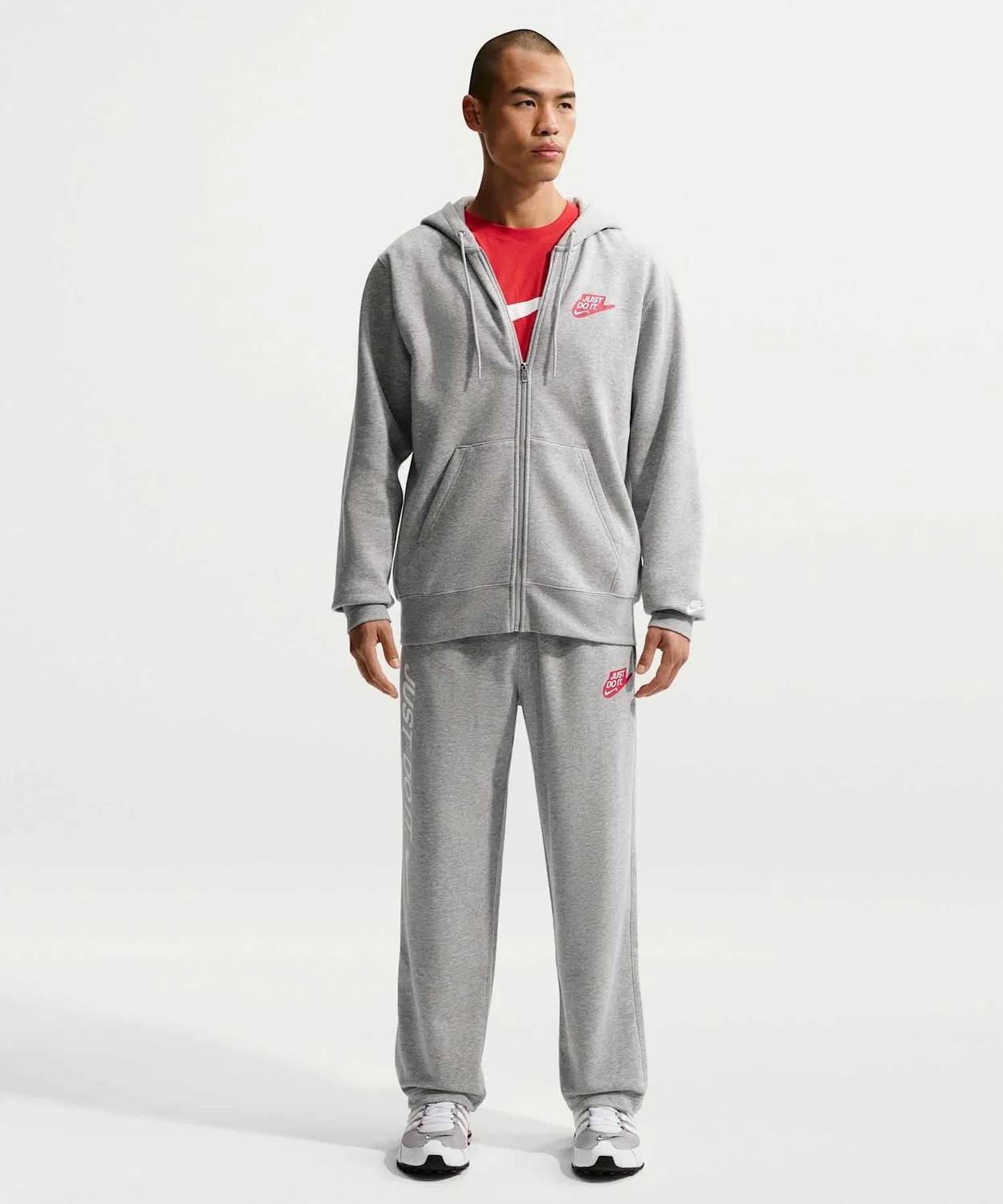 Штаны Nike Sportswear Club French Terry Open Hem, тёмно-серый меланж