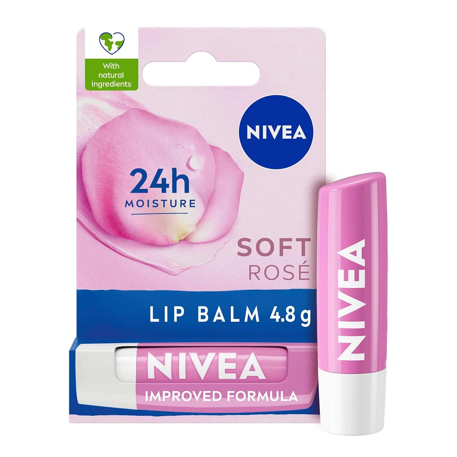 Бальзам для губ Nivea Soft Rose, 4.8 г Nivea, Pink