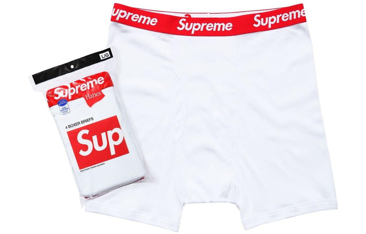 

Трусы мужские Supreme, белый / красный