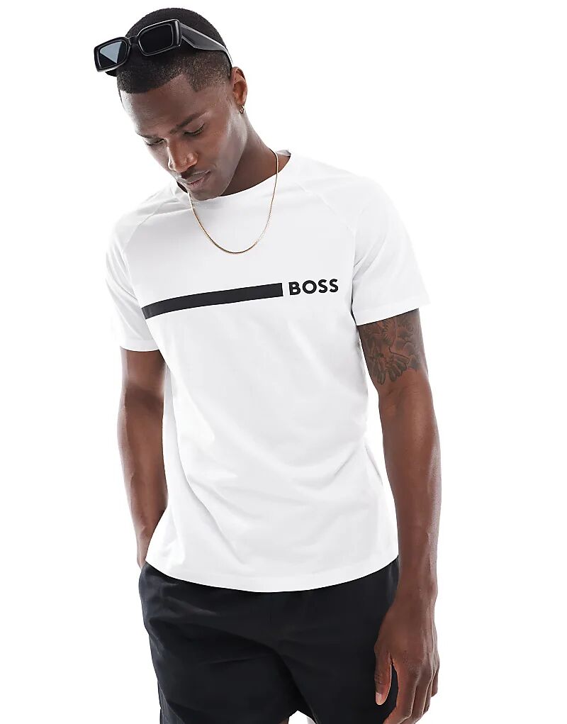 

Узкая футболка BOSS Swimwear белого цвета BOSS Bodywear