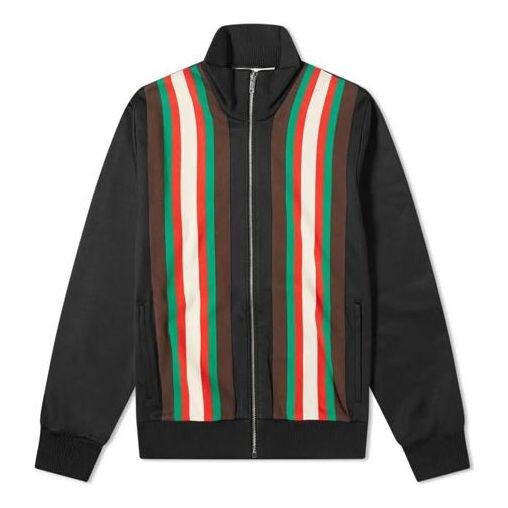 

Куртка vintage plain knit zip-up jacket for men black Gucci, черный