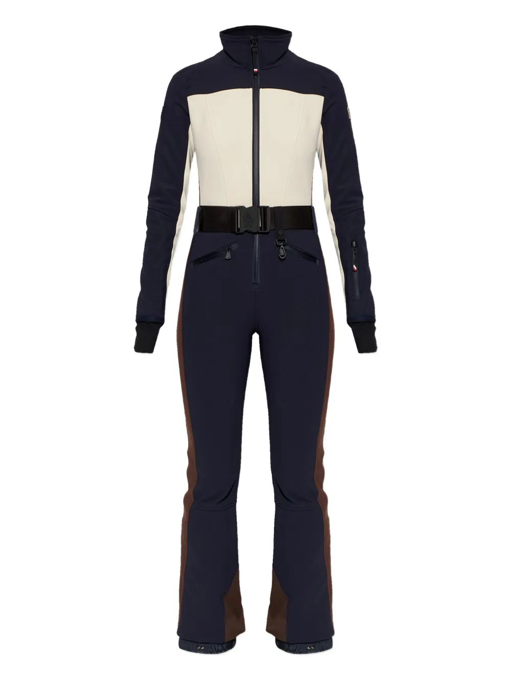 

Комбинезон для лыж с поясом и контрастными вставками Moncler Grenoble, синий