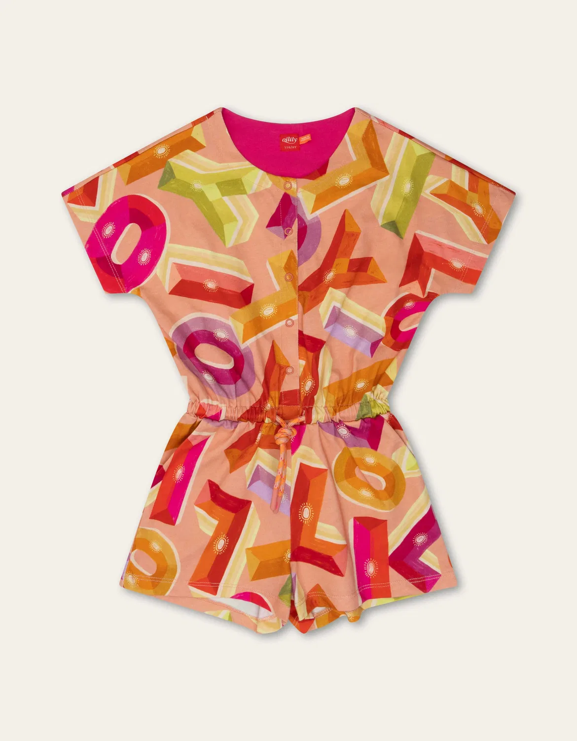 Комбинезон с коротким рукавом, Oilily, красный