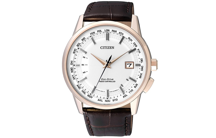 

CITIZEN Часы Ecology Drive Collection Quartz Movement Leather Strap Watch 43*43*10mm Men's Watch Silver Dial CB0153 21A, Silver Dial