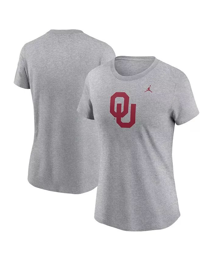 

Женская футболка с логотипом Evergreen цвета Heather Grey Oklahoma Sooners Primetime Jordan