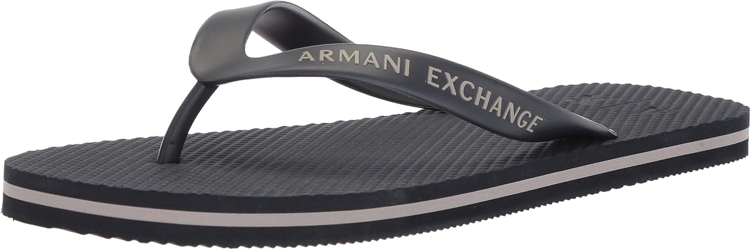 

Мужские однотонные шлепанцы Armani Exchange, темно-синий