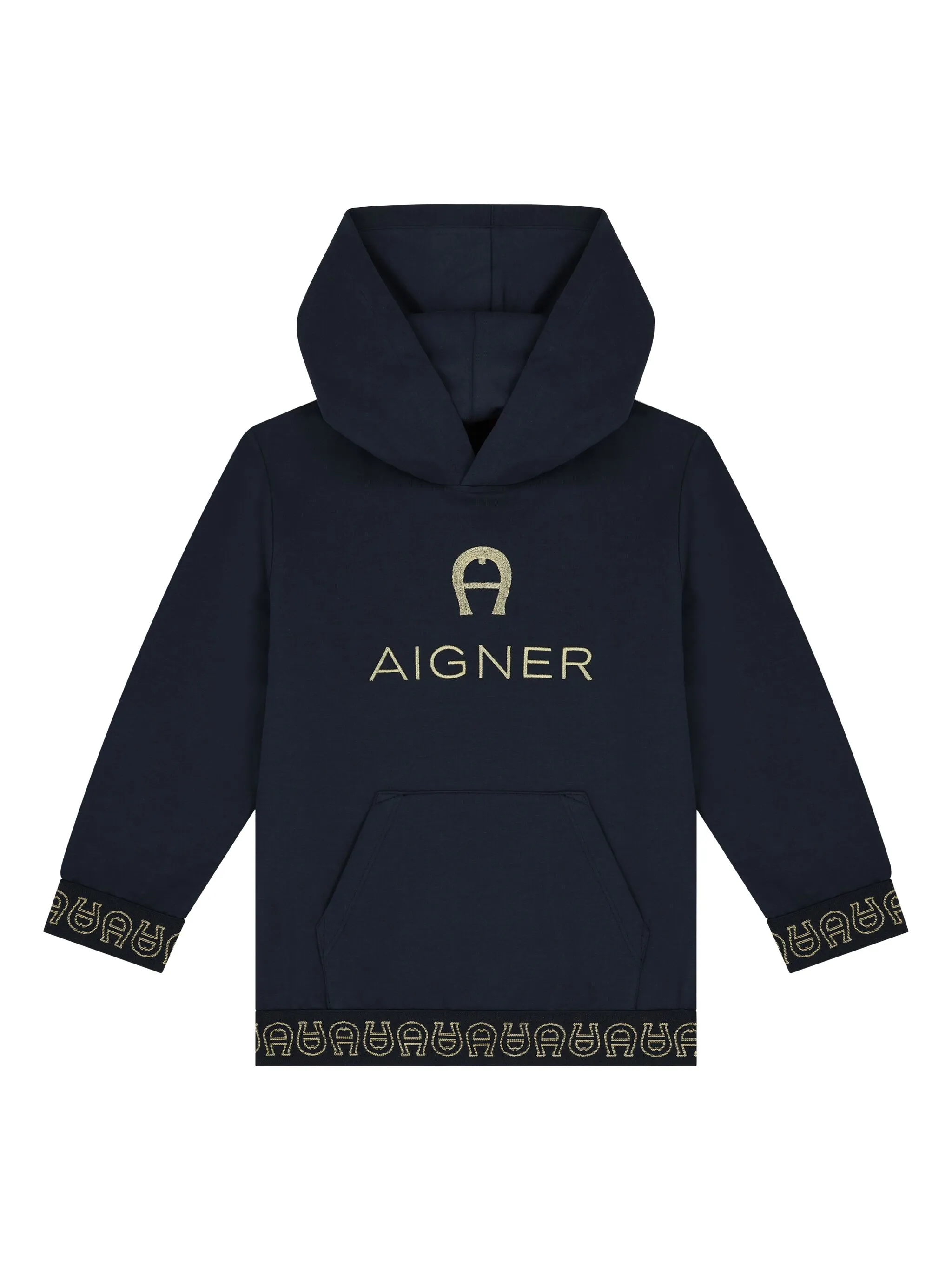 

Худи с вышитым логотипом Aigner Kids, синий