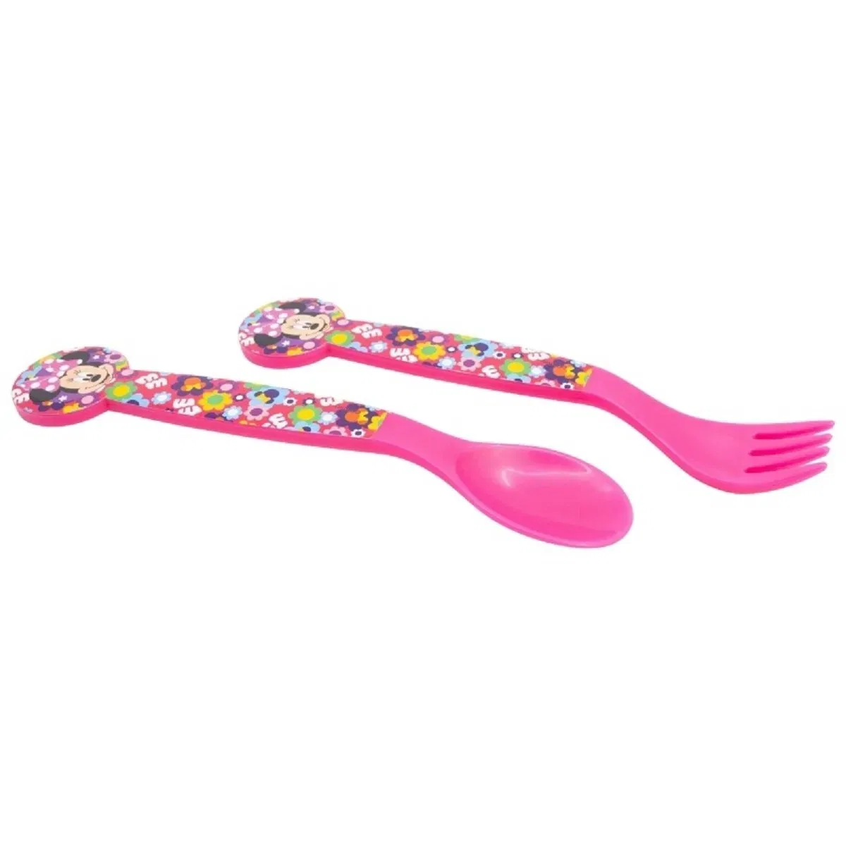 Детский столовый прибор с ложкой и вилкой Minnie Mouse Disney Minnie Mouse, розовый