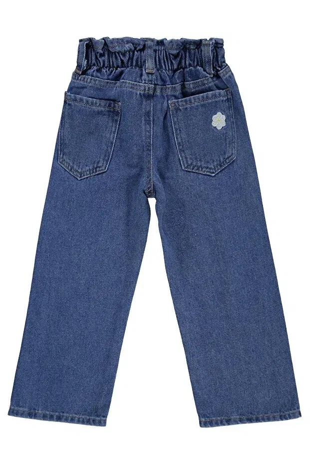 Детские брюки для девочек с вышивкой Daisy embroidered pants Civil Girls, Blue — фото 2