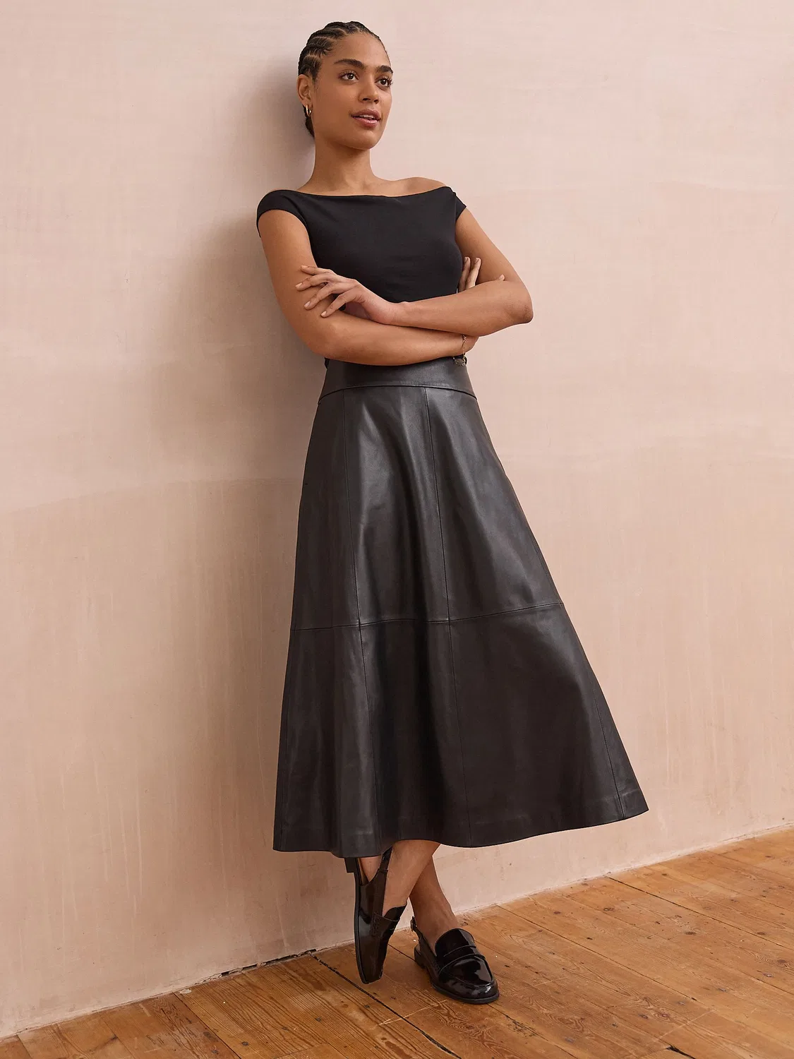 Топ с открытой горловиной, хлопковый, Black Boat Neck Vest Next, черный — фото 2