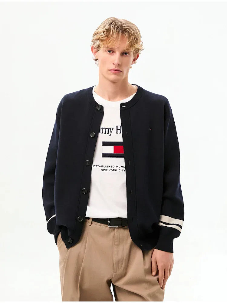 Кардиган с круглым вырезом TOMMY HILFIGER, Navy