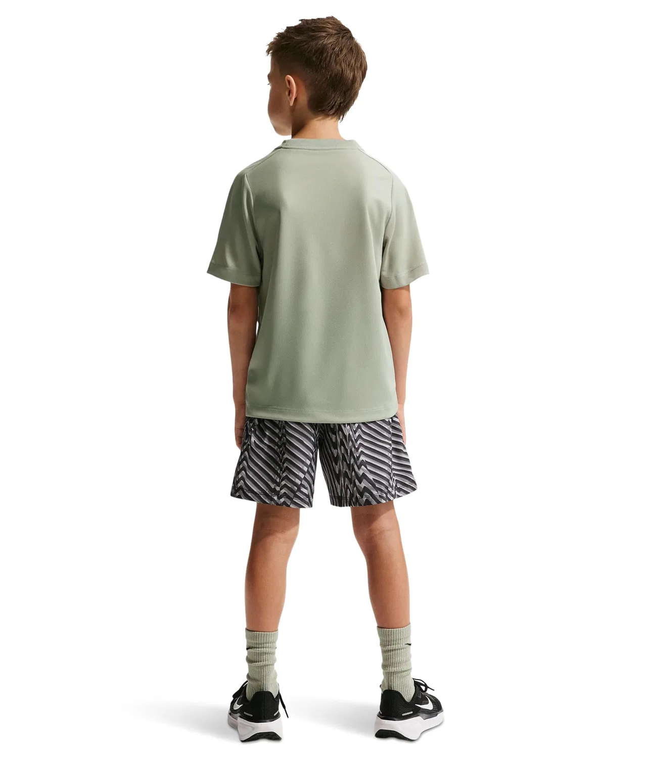 Футболка с коротким рукавом Multi Dri-FIT (для маленьких и больших детей) Nike Kids, Spruce Fog/White — фото 2