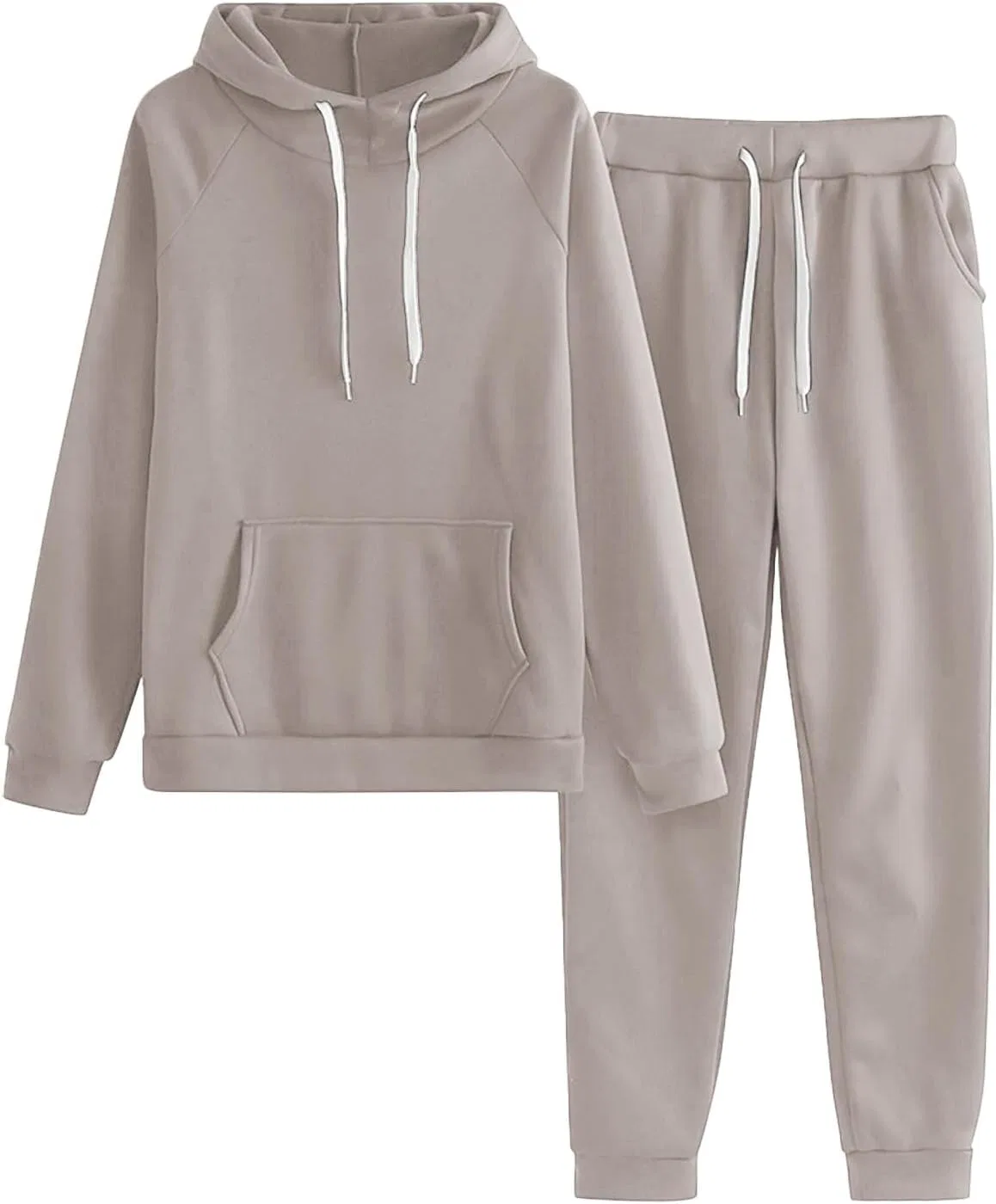 Женский комплект из худи и джоггеров с карманами, Oversized Hoodie Lounge Set, серый