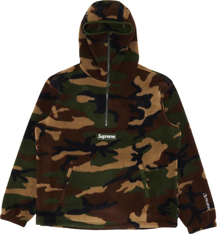

Пуловер Supreme x Polartec Facemask Half Zip Pullover 'Woodland Camo', разноцветный, Коричневый, Пуловер Supreme x Polartec Facemask Half Zip Pullover 'Woodland Camo', разноцветный