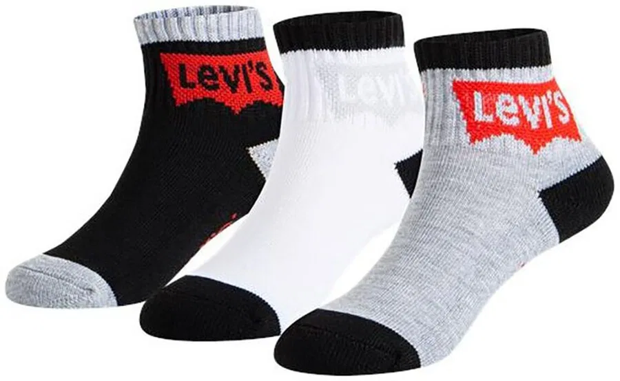 Детские носки в серо-черно-белой расцветке с пятнистым рисунком Levi'S Kids