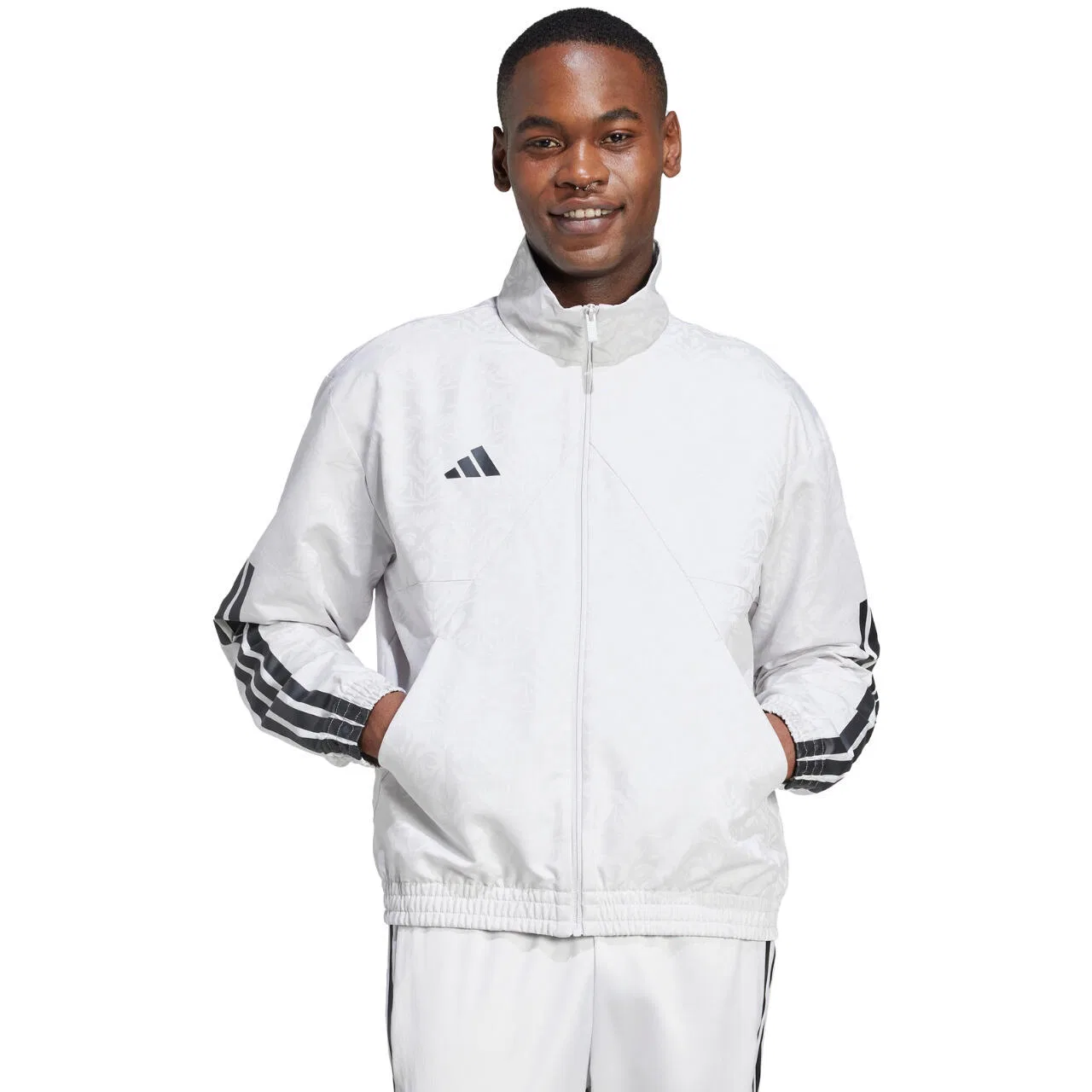 Мужской свитшот с молнией Tiro WV TT Q3 Adidas, Weiß — фото 2