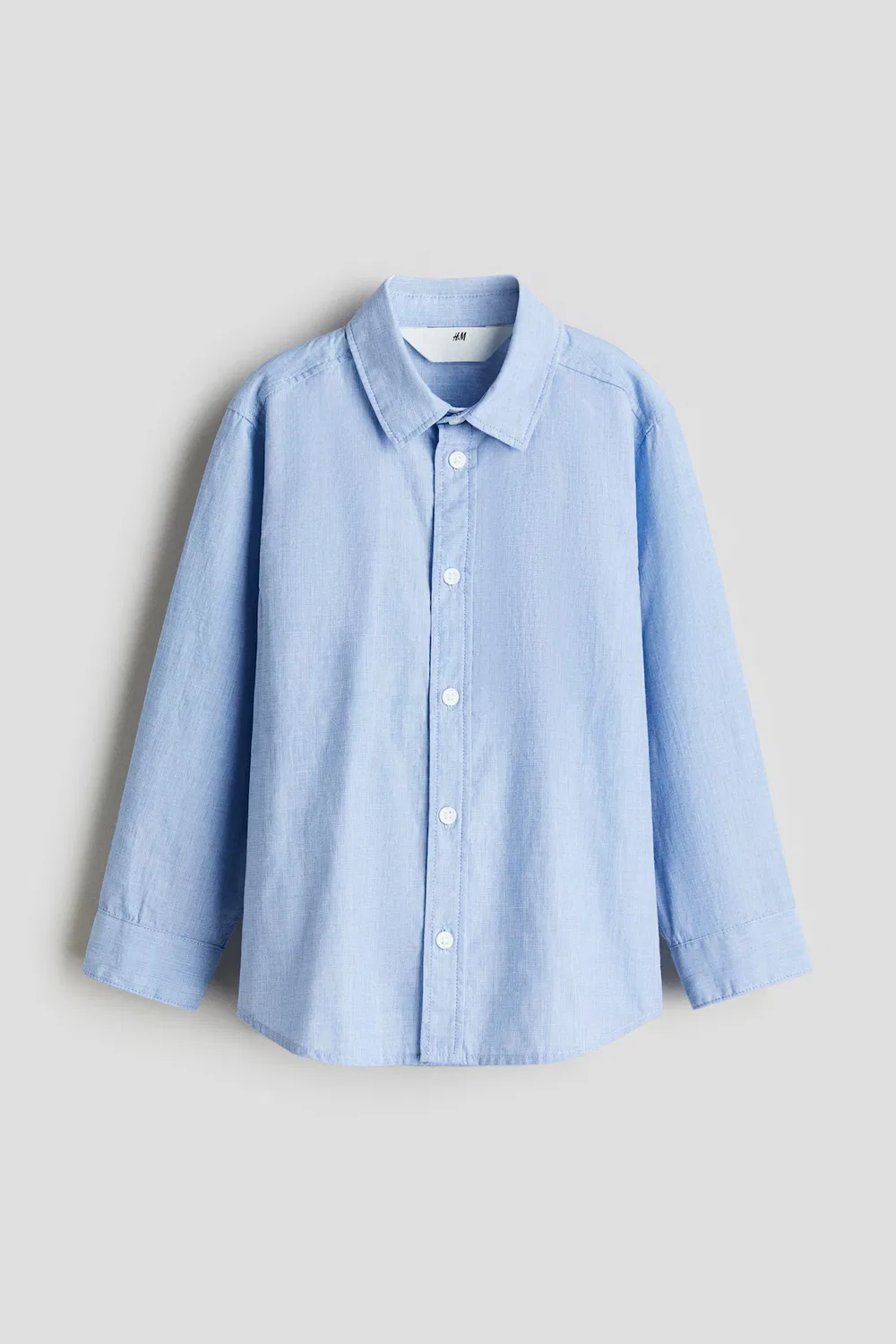 Хлопковая рубашка H&M, Hellblau