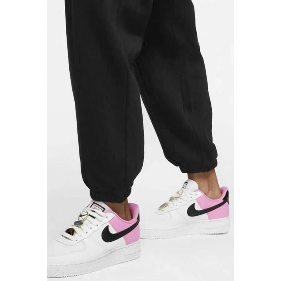 Женские спортивные штаны свободного кроя с эластичным поясом Nike Sportswear Essential Fleece, Черный — фото 4