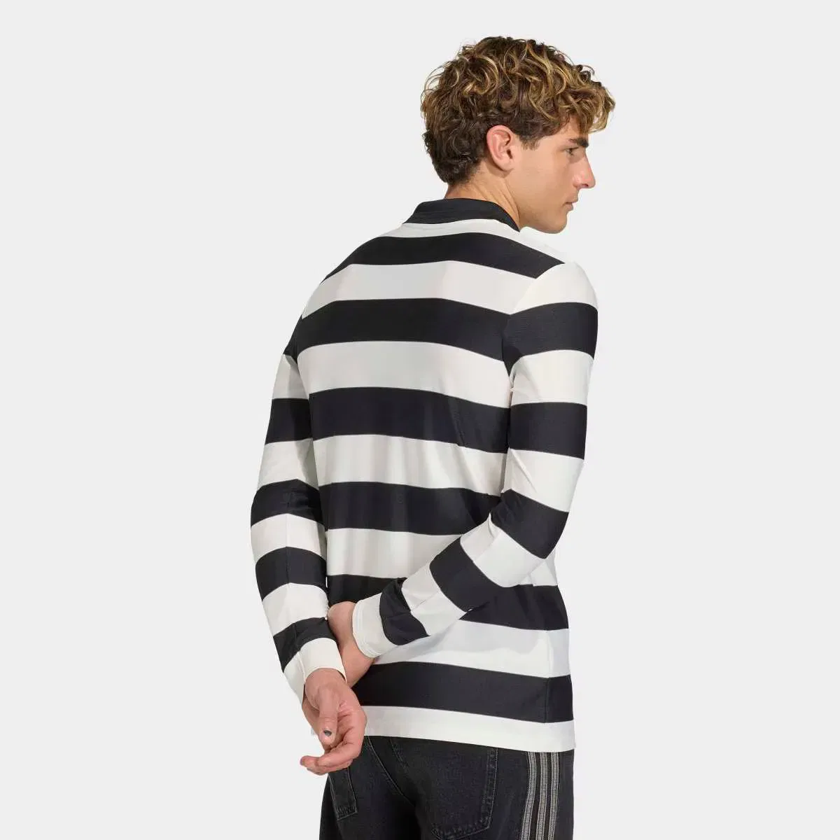 Мужская футболка с длинным рукавом Juventus FC 2025-2026 Sgura Authentic adidas, Negro / Blanco — фото 2