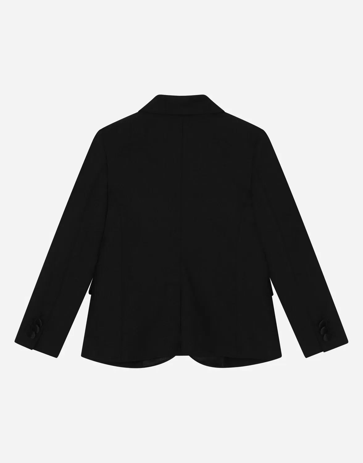 Однобортный смокинг из эластичной шерсти Dolce&Gabbana, черный — фото 4