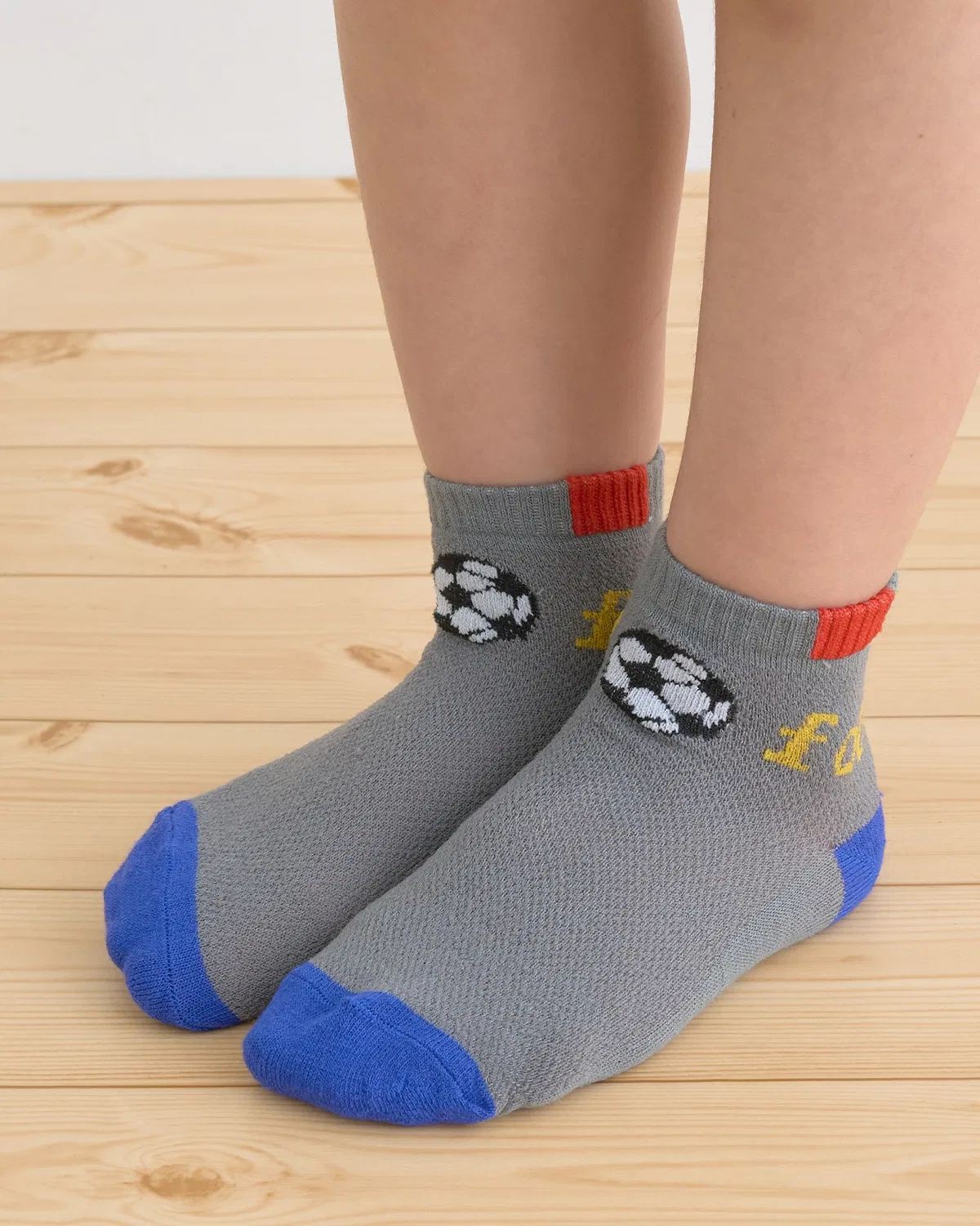 Детские носки с принтом футбольного мяча Football Socks b・ROOM, Серый