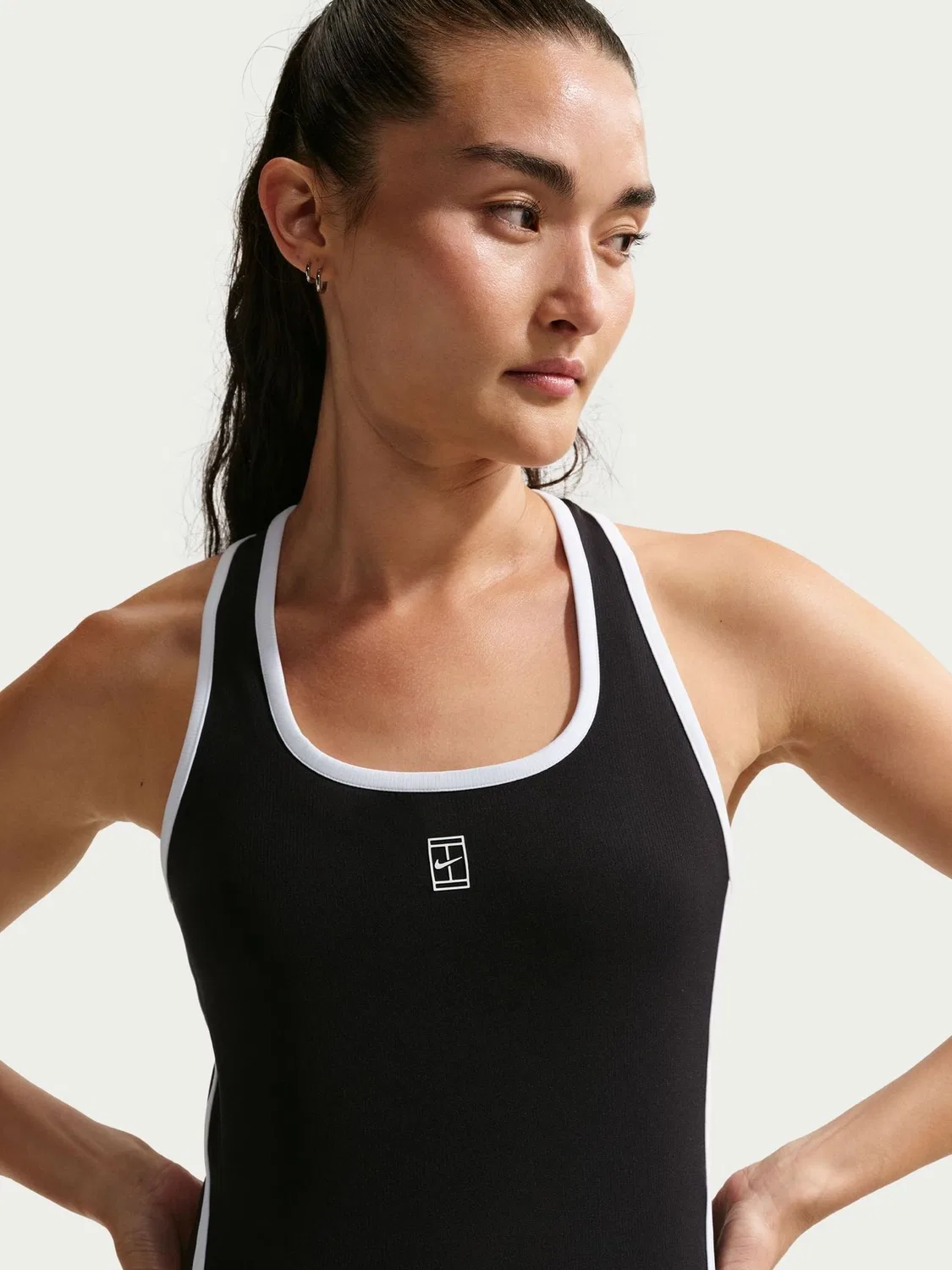 Топ теннисный Nike Advantage Dri-FIT, черный — фото 3
