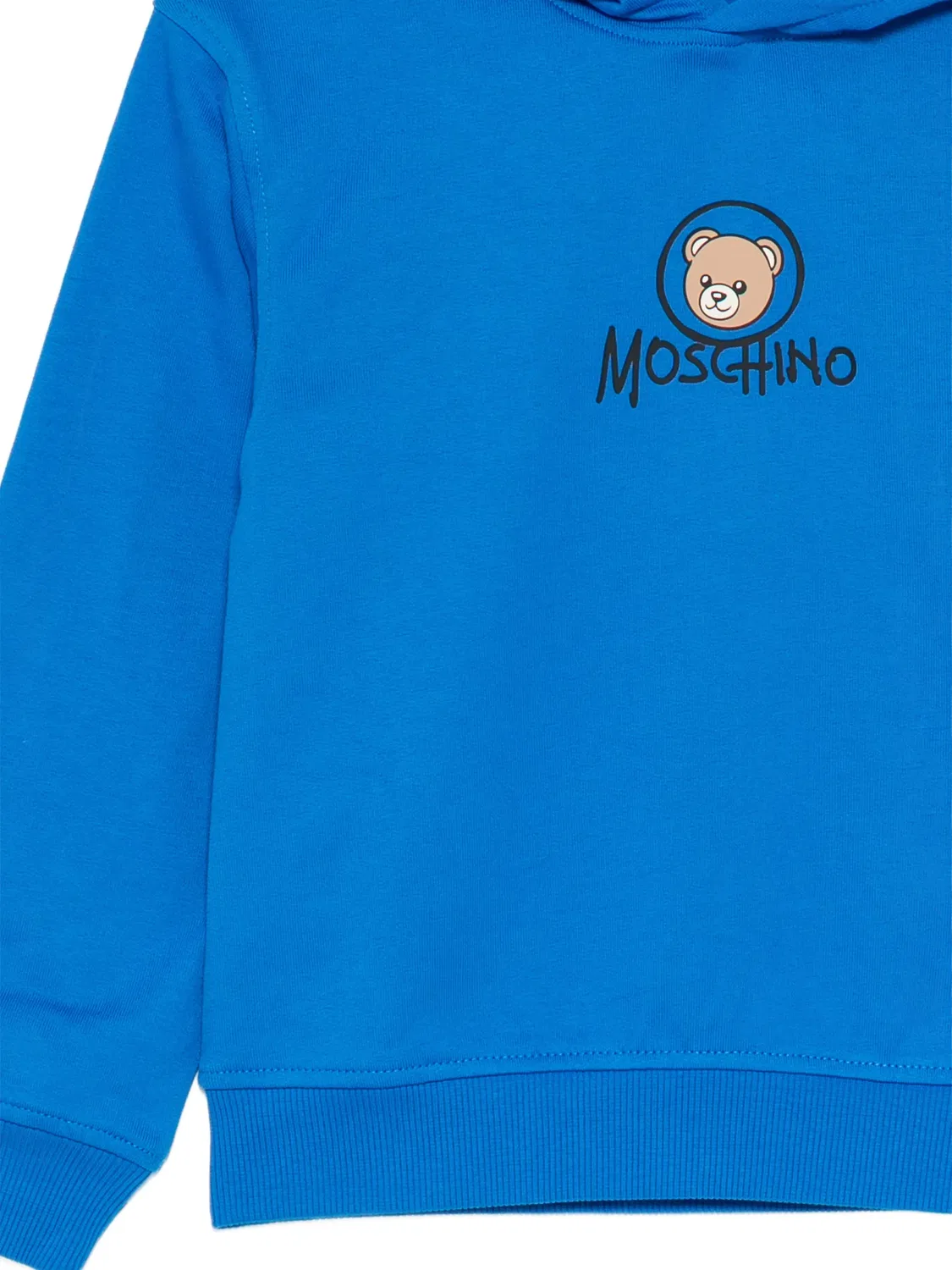 Худи с принтом Teddy Bear синего цвета Moschino, синий — фото 2