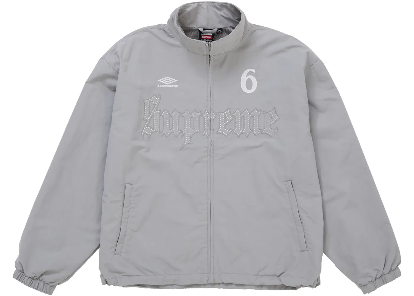 Мужская куртка с принтом Rhinestone Track Jacket Supreme, Light Grey
