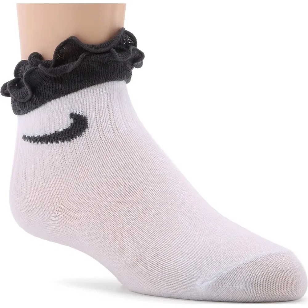 Детские носки до щиколотки с оборками набор из 6 пар Nike, White Assorted — фото 4