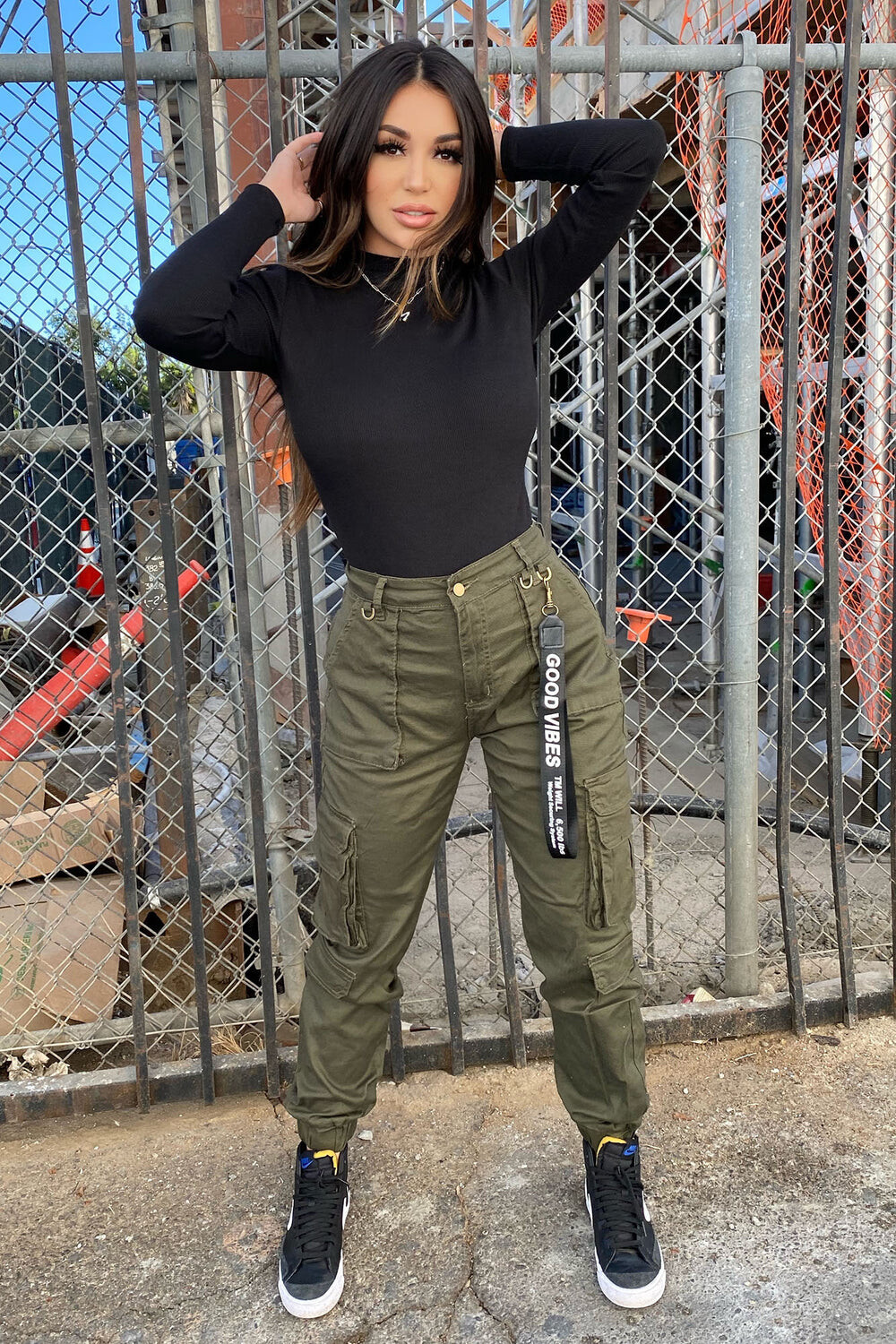 

Джоггеры Fashion Nova RJJ3440, оливковый, Зеленый, Джоггеры Fashion Nova RJJ3440, оливковый