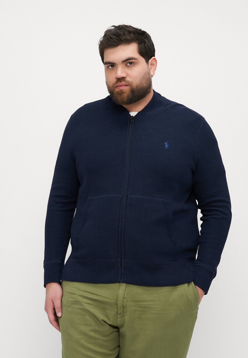 

Кардиган LONG SLEEVE FULL ZIP Polo Ralph Lauren Big & Tall, темно-синий