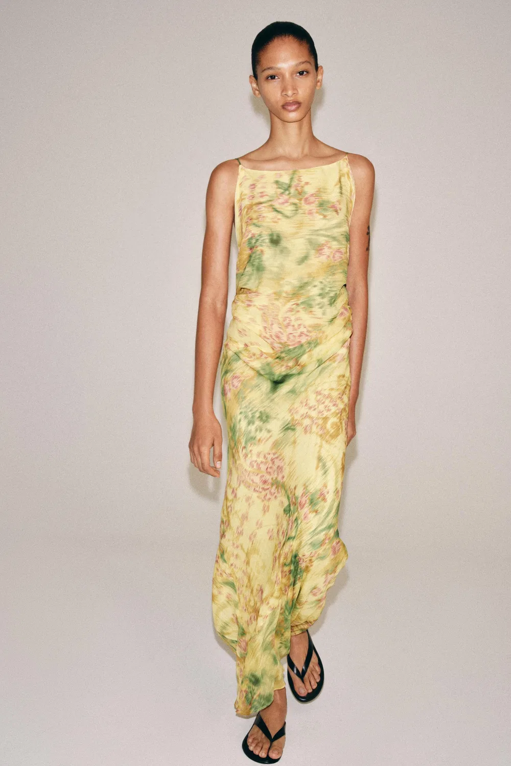 Платье с принтом и бантом из коллекции ZW ZARA, Multicoloured — фото 4