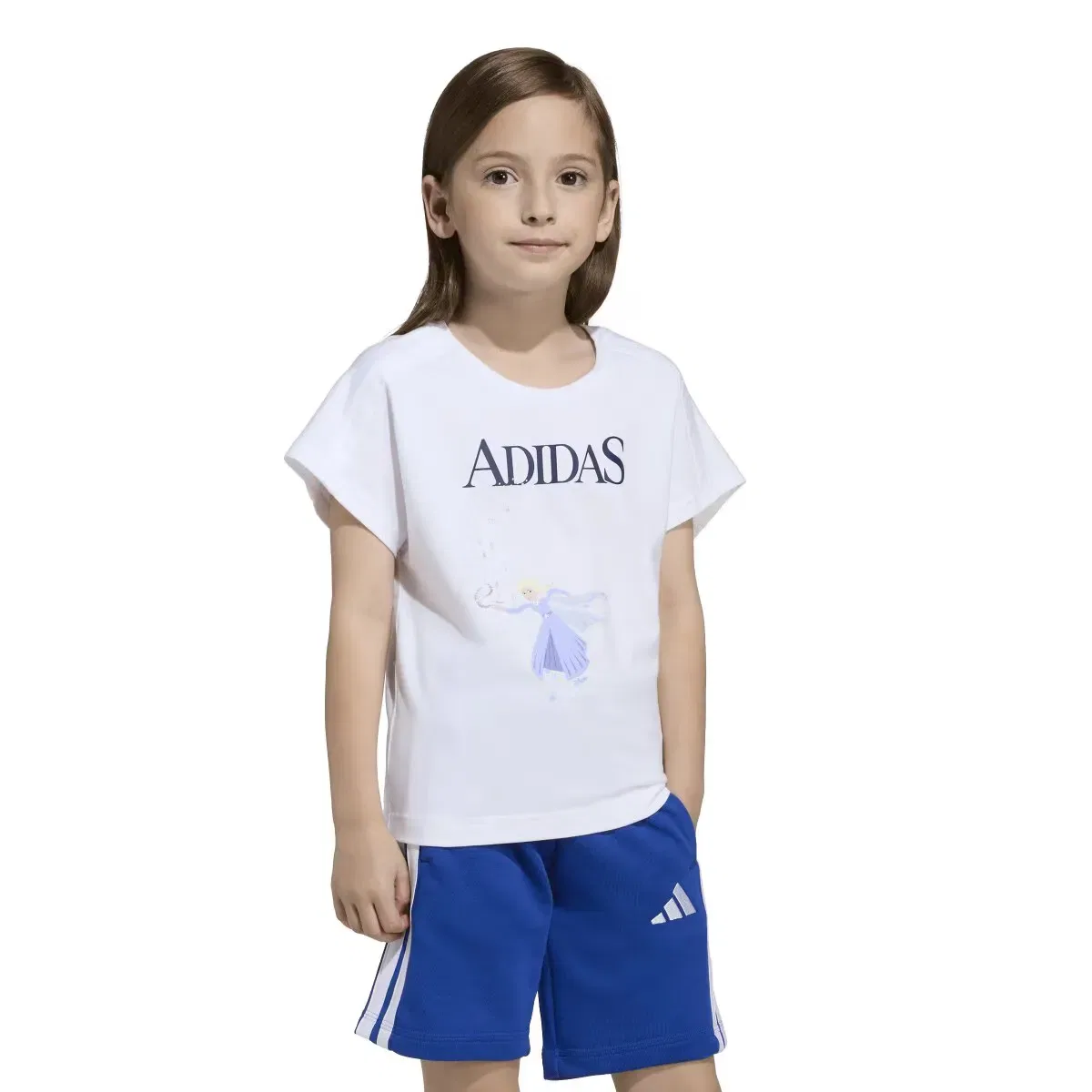 Детская футболка для девочек хлопковая adidas, Blanco