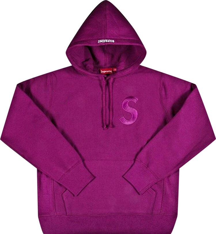 

Худи Supreme Tonal S Logo Hoodie 'Plum', фиолетовый