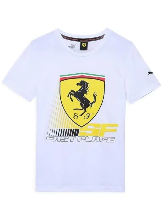 Футболка с принтом Scuderia Ferrari, белый — фото 3