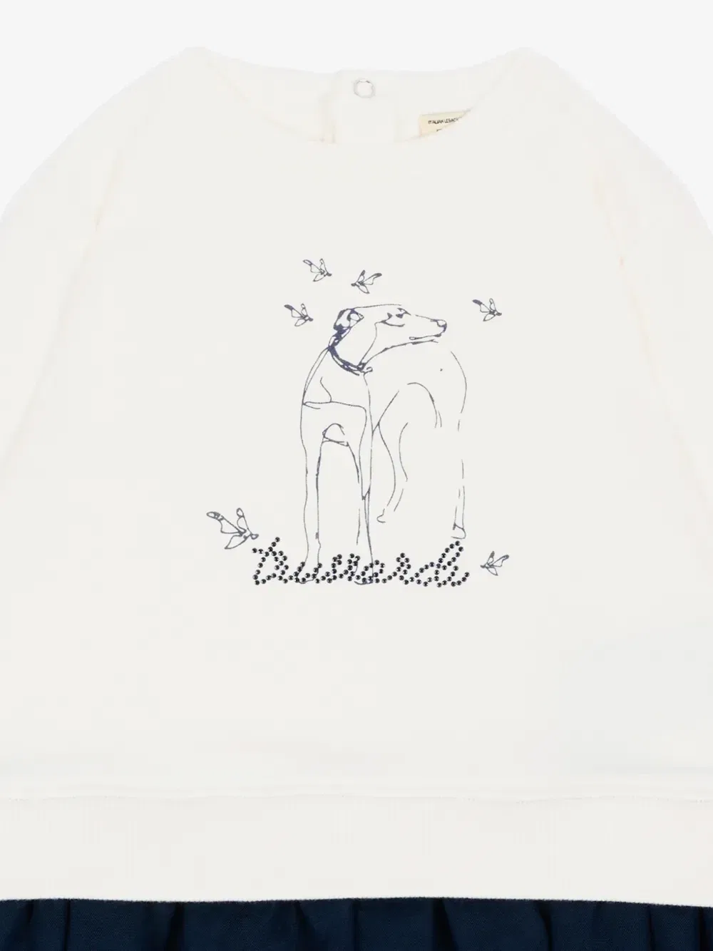 Платье с длинными рукавами и юбкой из тюля Trussardi Junior, бежевый — фото 3