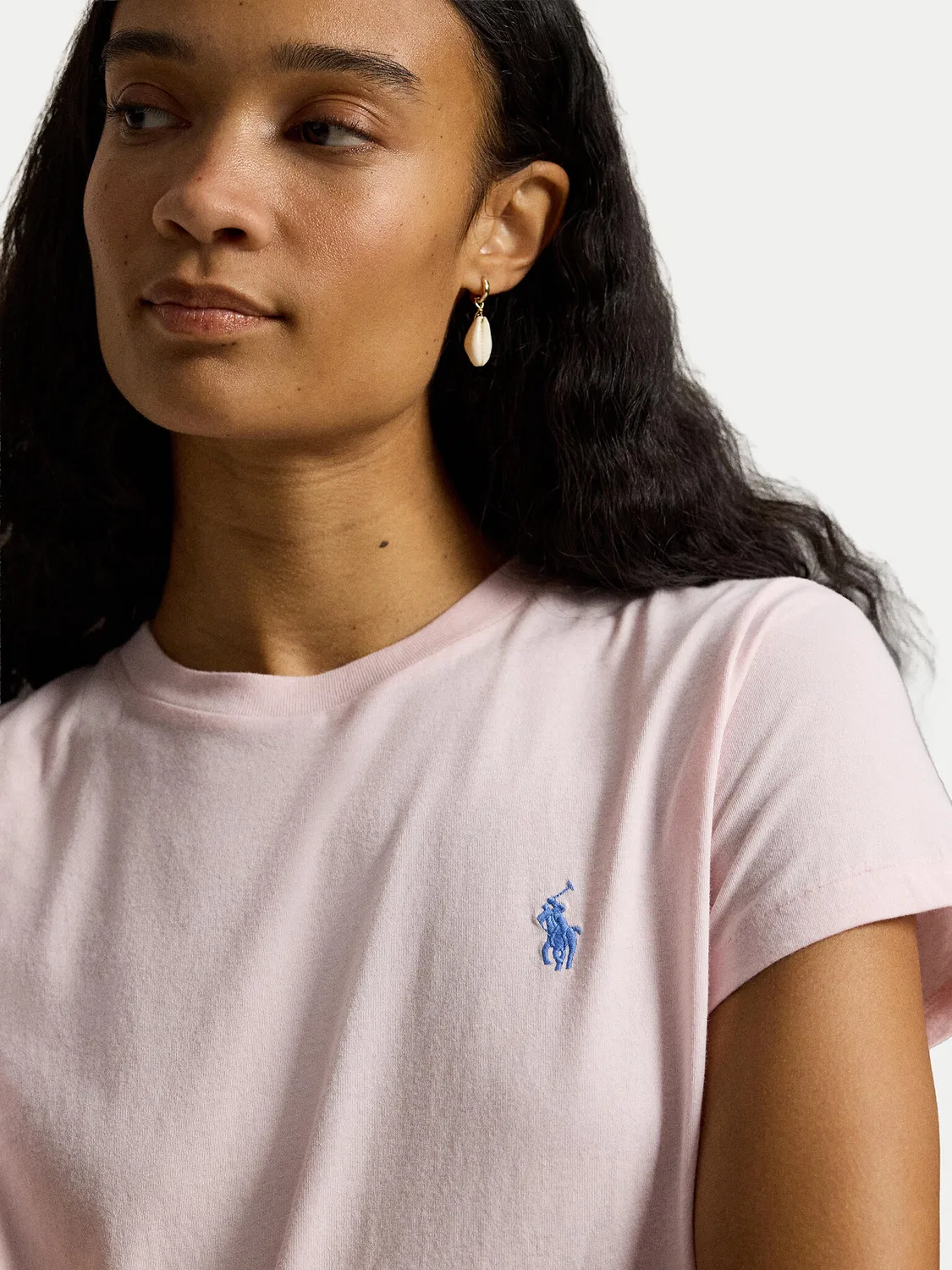 Женская футболка классического кроя Polo Ralph Lauren, розовый — фото 4