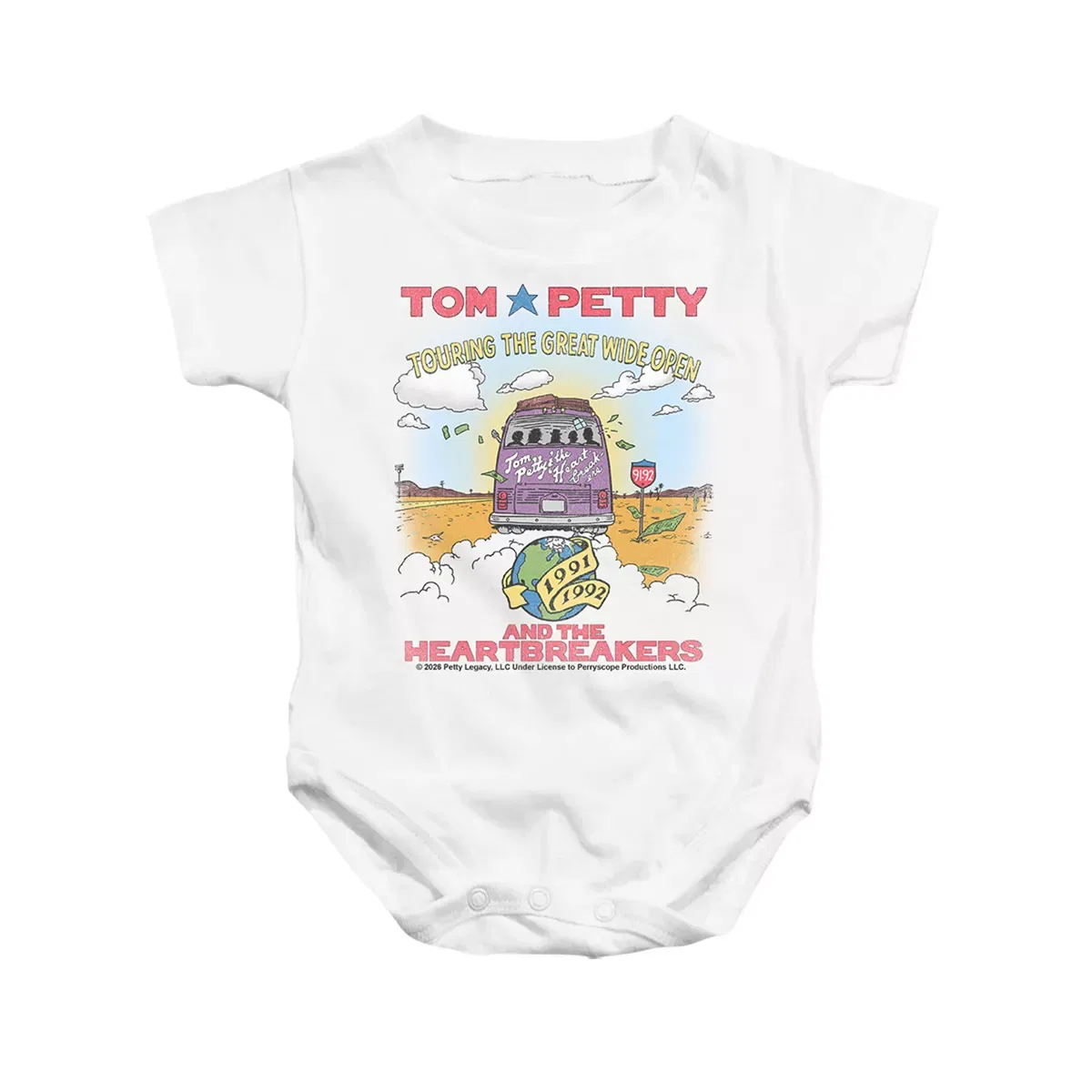 Детское боди для мальчиков хлопковое Tom Petty The Great Wipe Open Infant Bodysuit LOGOVISION, White