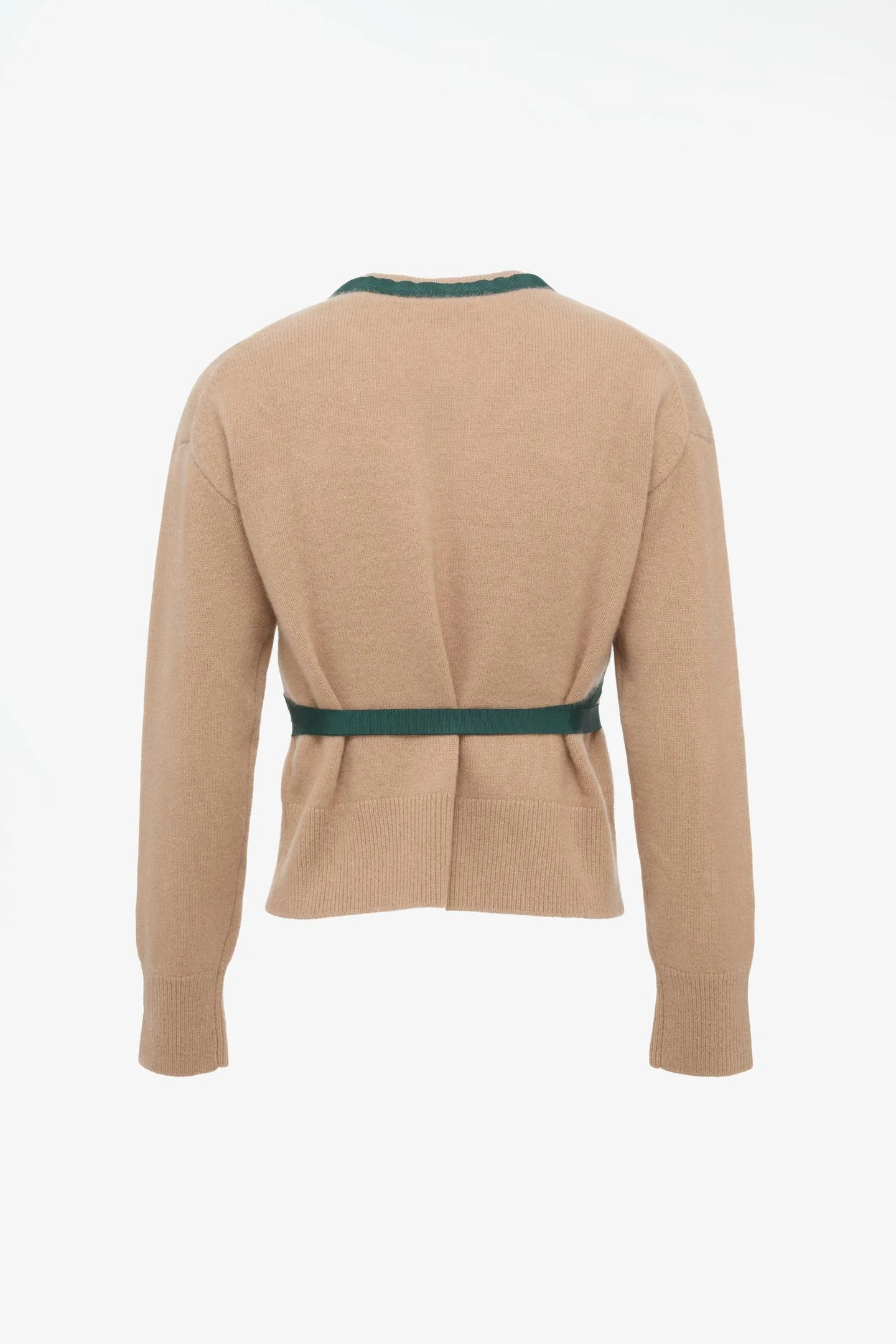 Джемпер Zara из кашемира с V-образным вырезом, бежевый — фото 4