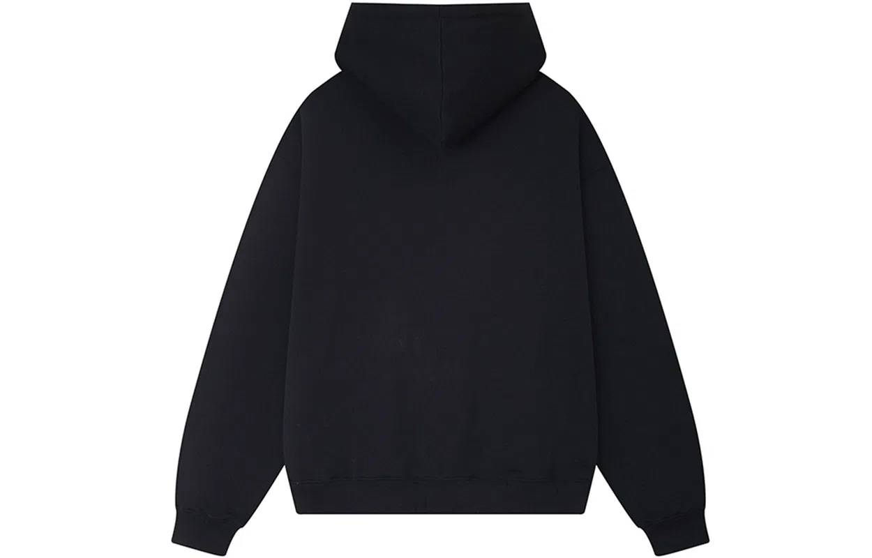 Детский свитшот с капюшоном утепленный Embroidery Black Blue (Hoodie) SANSYAS — фото 4