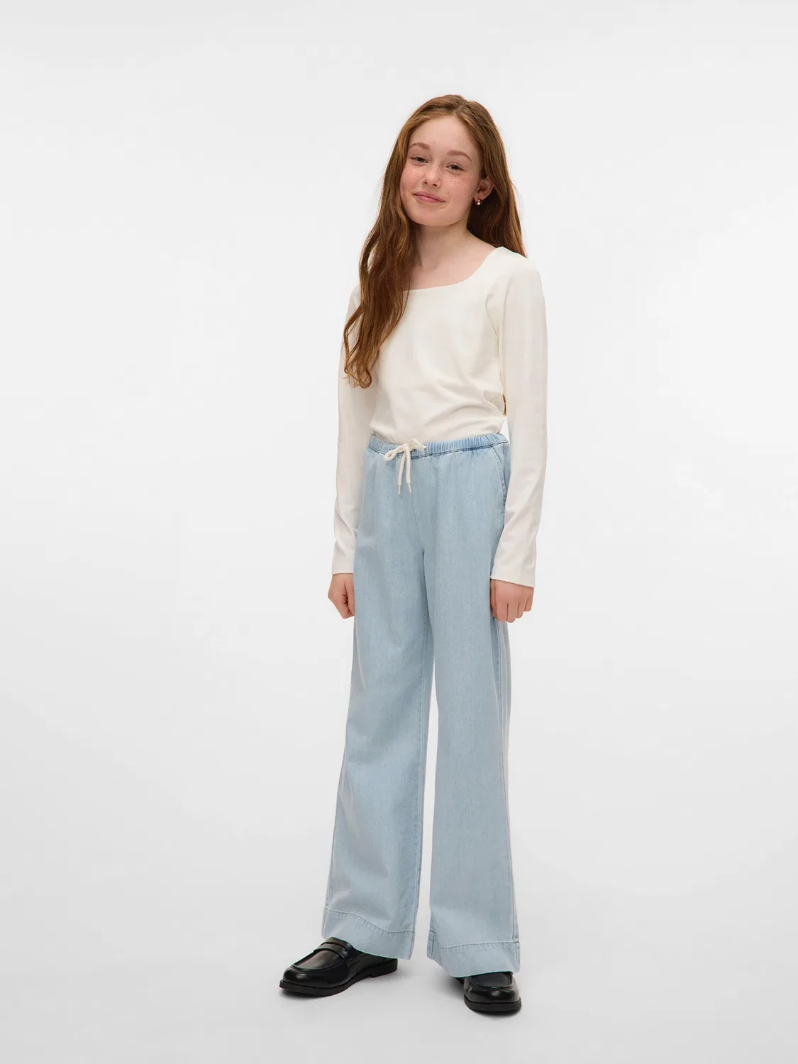 Рубашка Vero Moda Girl VMMillion белого цвета — фото 4