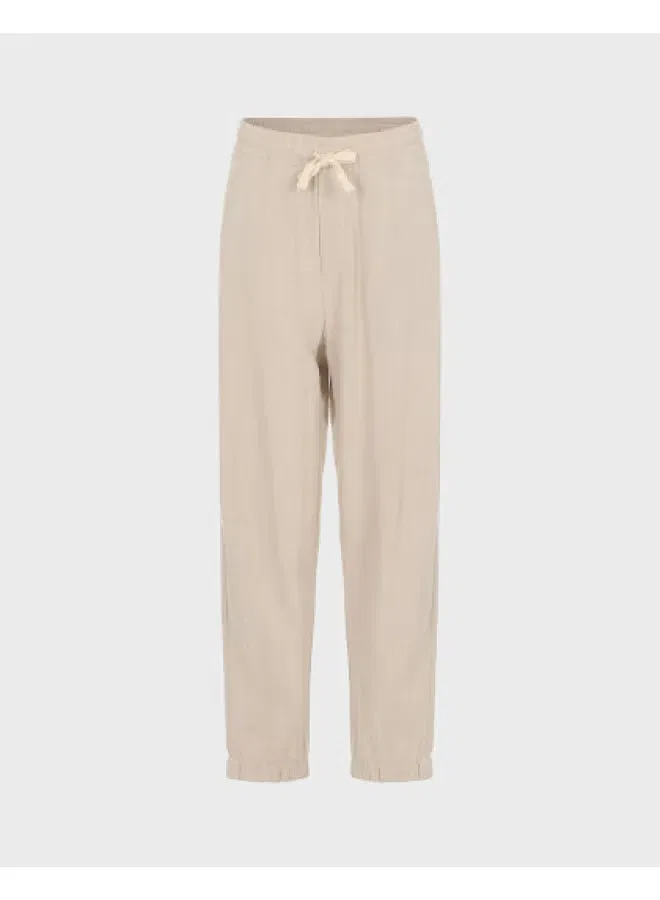 Брюки зауженные из льняной смеси Zara, абрикосовый