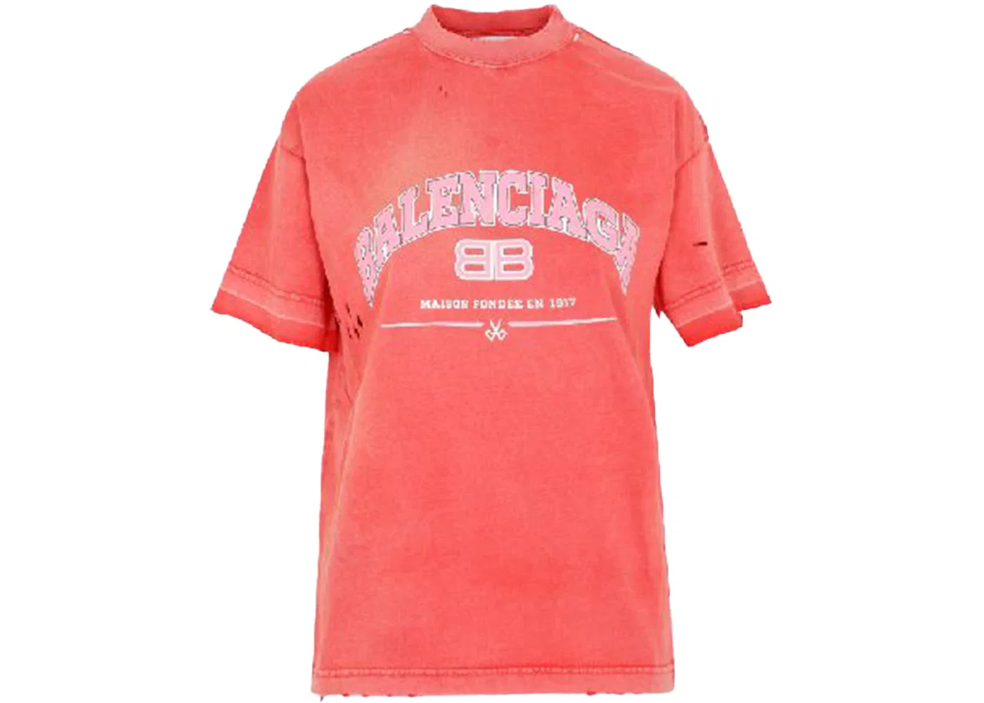 Женская футболка с логотипом Balenciaga, Красный