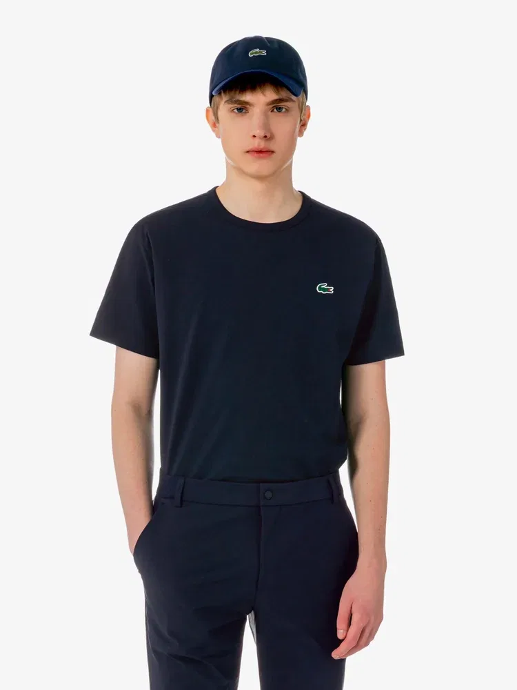 Футболка Lacoste с принтом, охлаждающий эффект, темно-синий